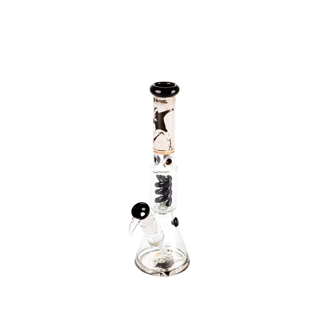 G-ROLLZ BANKSY BEAKER GLASS WATERPIPE 13.5" - FLOWER THROWER - BG20113A