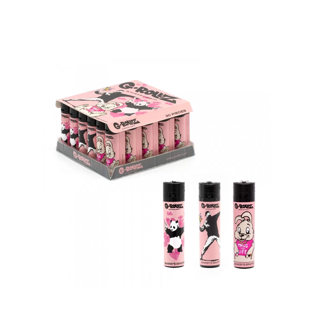 G-ROLLZ BANKSY'S GRAFFITI LIGHTERS 30/PK- BG3450-DIS1