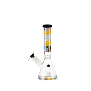 G-ROLLZ BANKSY BEAKER GLASS WATERPIPE 14.5" - BULLETPROOF DOVE - BG20110B