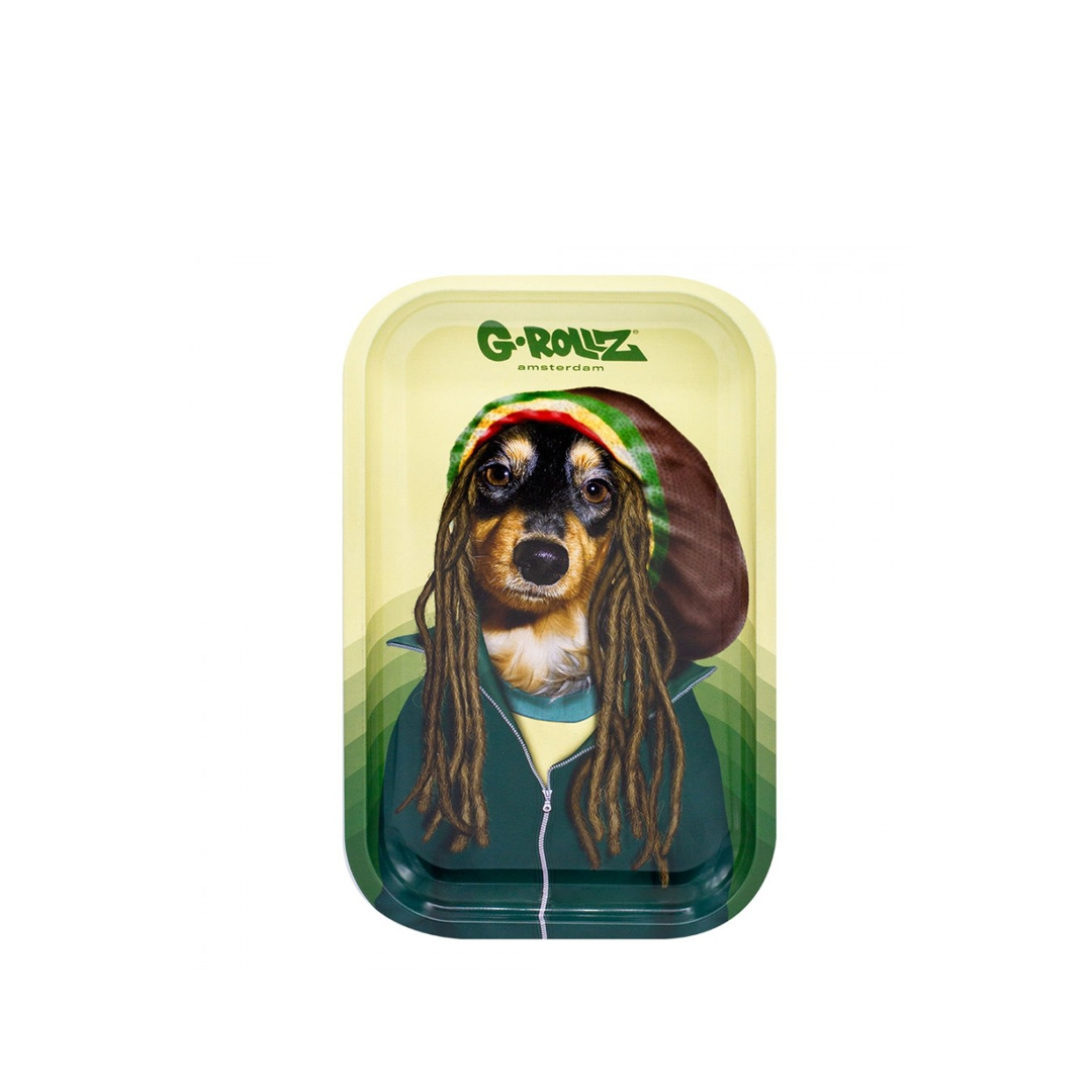 G-ROLLZ PET ROCKS METAL TRAY MEDIUM 17.5X27.5CM - REGGAE - PR3301B