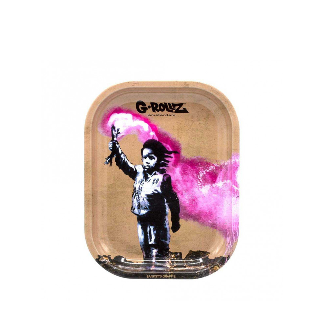 G-ROLLZ BANKSY METAL TRAY SMALL 14X18CM - TORCH BOYB - BG3300C