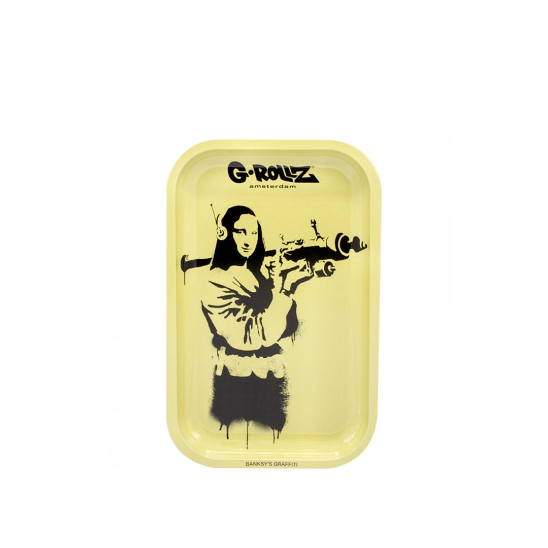 G-ROLLZ BANKSY METAL TRAY MEDIUM 17.5X27.5CM - MONA LAUNCHER - BG3301E