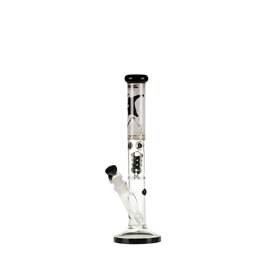 G-ROLLZ BANKSY STRAIGHT TUBE GLASS WATERPIPE 18" - FLOWER THROWER - BG20107A