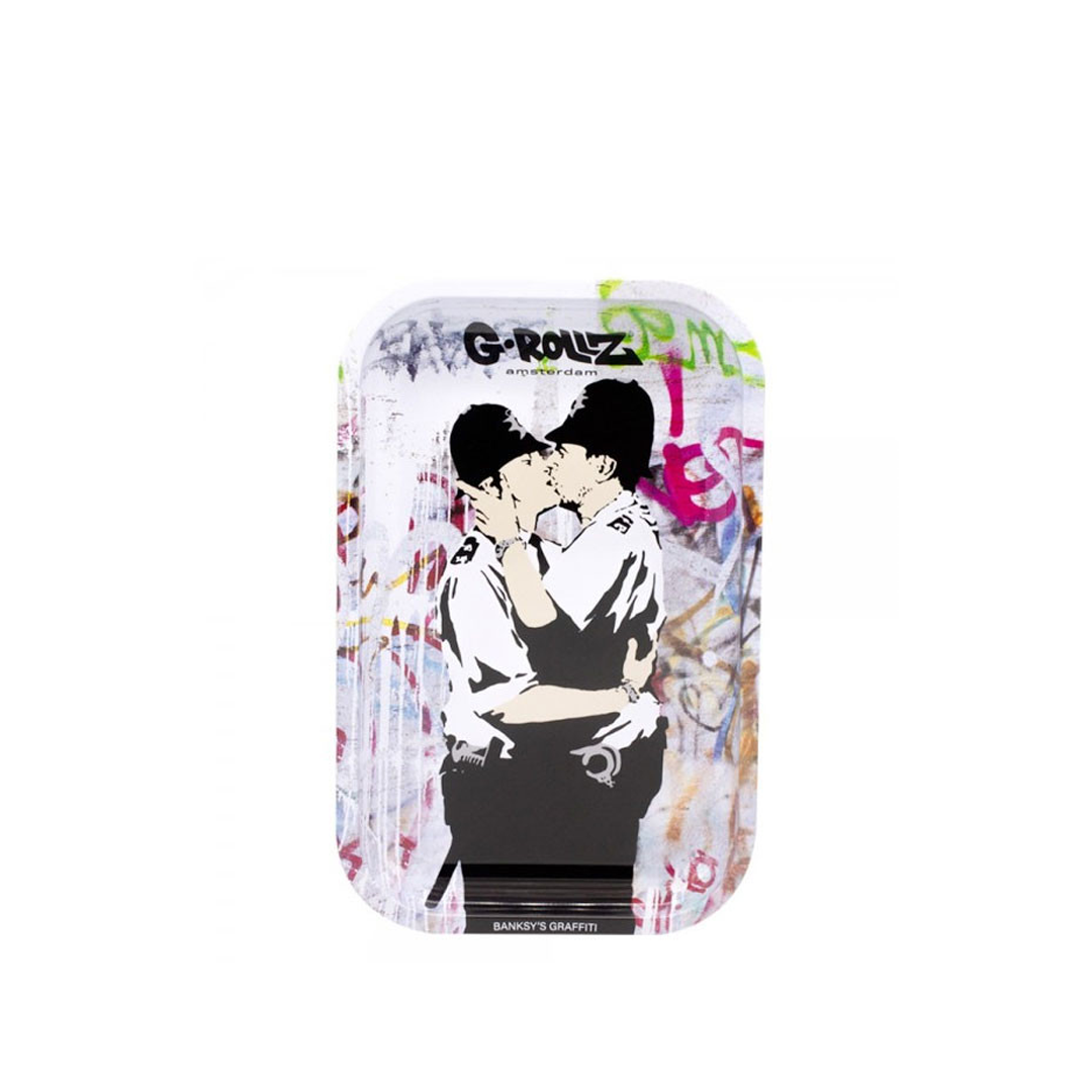 G-ROLLZ BANKSY METAL TRAY MEDIUM 17.5X27.5CM - COP ON COP - BG3301J