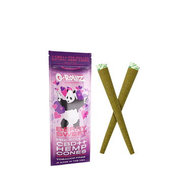 G-ROLLZ BANKSYS GRAFFITI 2X PRE-ROLLED CBD++ HEMP CONES - BERRY SWEET - BG1545B-DIS