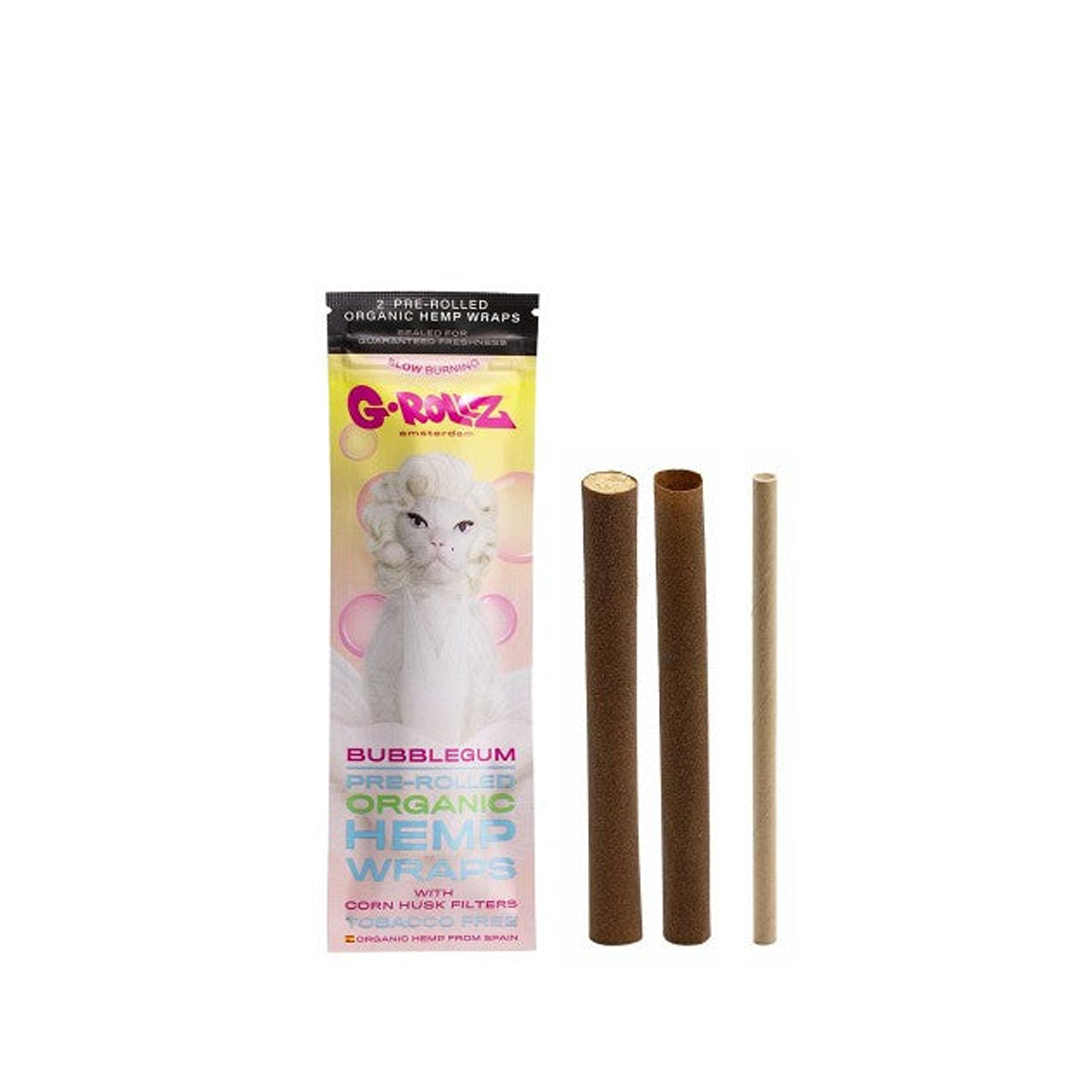 G-ROLLZ PET ROCKS 4X PRE-ROLLED HEMP WRAPS - BUBBLEGUM - PR1515B-DIS