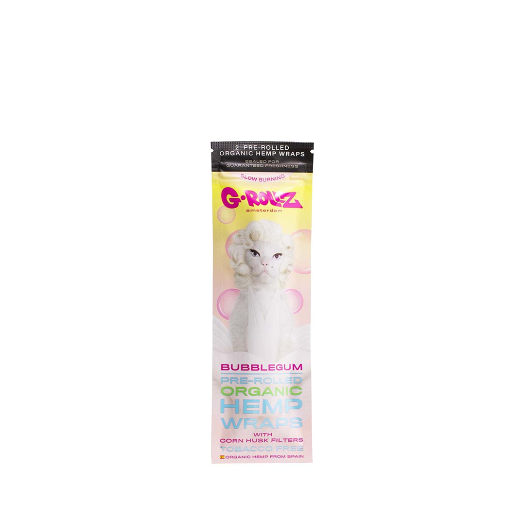 G-ROLLZ PET ROCKS 2X PRE-ROLLED HEMP WRAPS - BUBBLEGUM - PR1520B-DIS