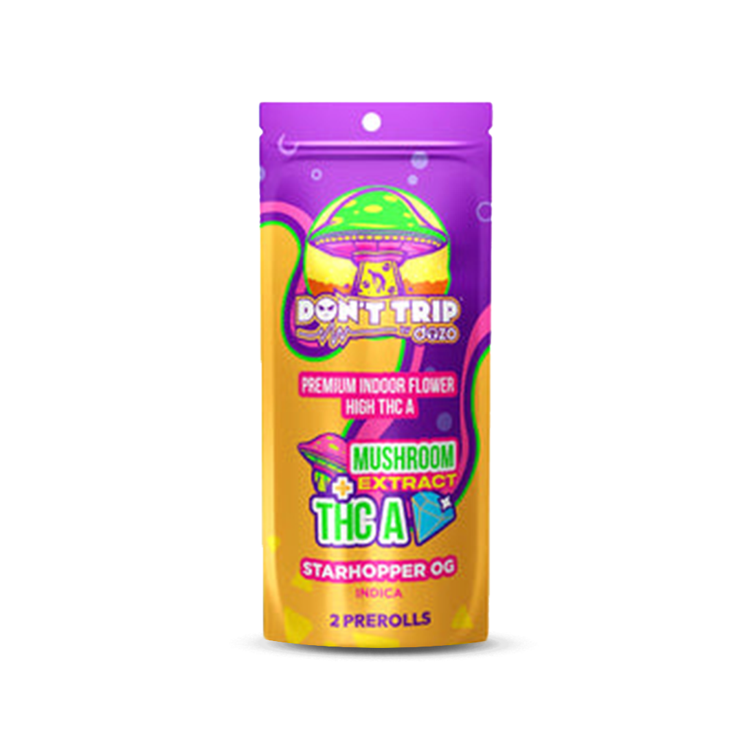 DOZO DONT TRIP 3G THC-A DIAMOND PREROLLS 2_PK - STAR HOPPER INDICA