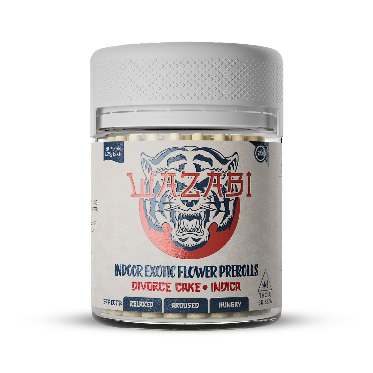 WAZABI EXOTICS 1.25G THC-A PREROLLS 50/PK JAR