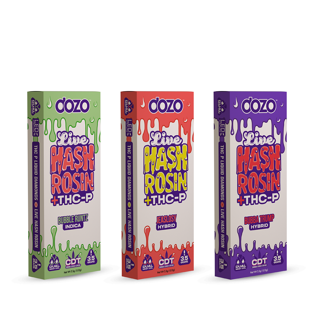 Dozo Live Hash Rosin + THC-P Liquid Diamonds Disposable 3.5G