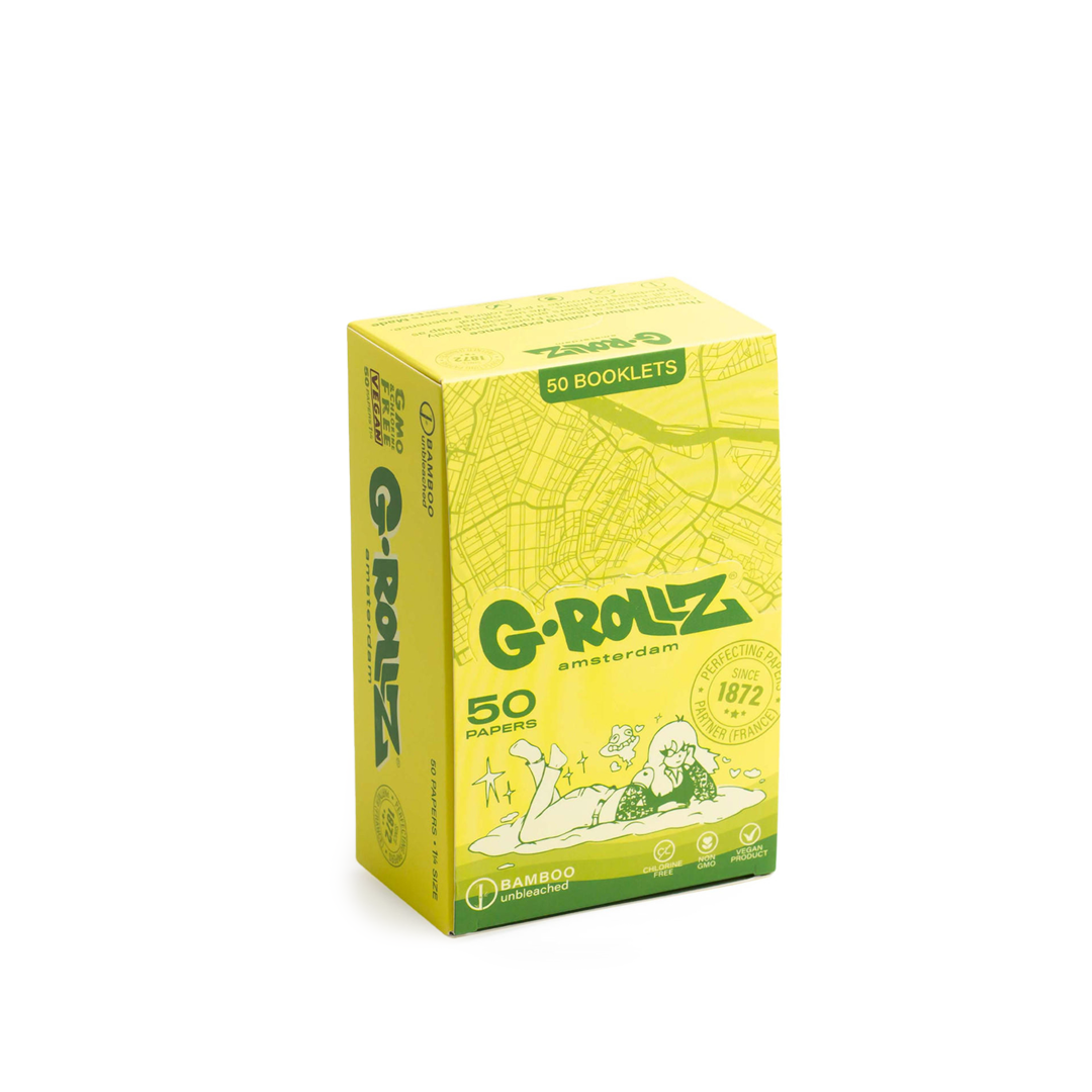G-ROLLZ 1 1/4 ROLLING PAPER 50/50 - BAMBOO UNBLEACHED - GR302A-DIS