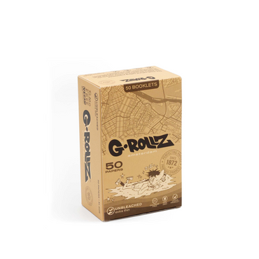 G-ROLLZ 1 1/4 ROLLING PAPER 50/50 - UNBLEACHED EXTRA THIN - GR301A-DIS
