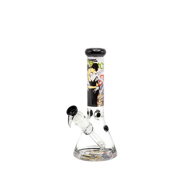 G-ROLLZ BANKSY BEAKER GLASS WATERPIPE 13.5"- COP ON COP - BG20108D