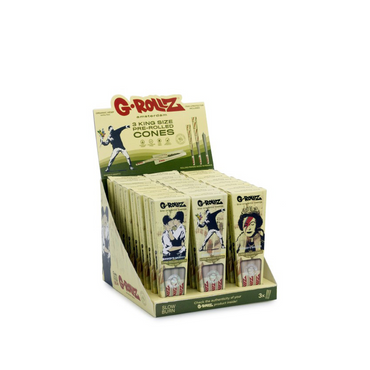 G-ROLLZ BANKSY KING SIZE CONES 3/24 - ORGANIC HEMP EXTRA THIN - BG1153KA-DIS