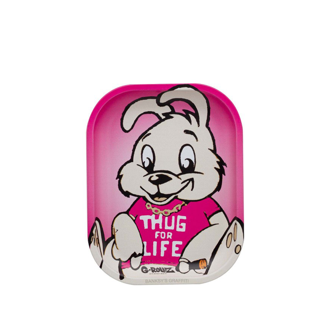 G-ROLLZ BANKSY METAL TRAY SMALL 14X18CM - THUG FOR LIFE - BG3300A