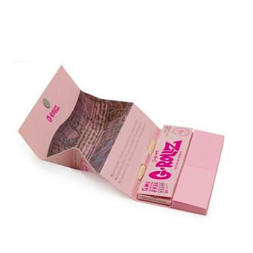 G-ROLLZ BANKYS GRAFFITI KING SIZE ROLLING PAPER + TIPS & TRAY 16/50 - LIGHT PINK - BG75B-DIS