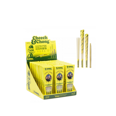 G-ROLLZ CHEECH AND CHONG KING SIZE CONES 3/24 - BAMBOO UNBLEACHED - CC1153KA-DIS
