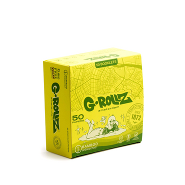 G-ROLLZ KING SIZE ROLLING PAPER 50/50 - BAMBOO UNBLEACHED - GR02A-DIS