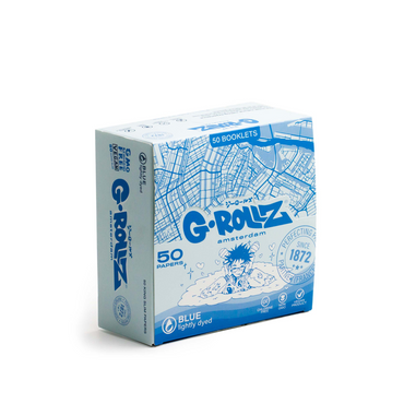 G-ROLLZ KING SIZE ROLLING PAPER 50/50 - LIGHT BLUE - GR05A-DIS