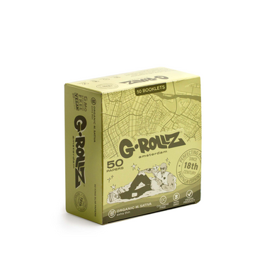 G-ROLLZ KING SIZE ROLLING PAPER 50/50 - MEDICAGO SATIVA EXTRA THIN - GR07A-DIS