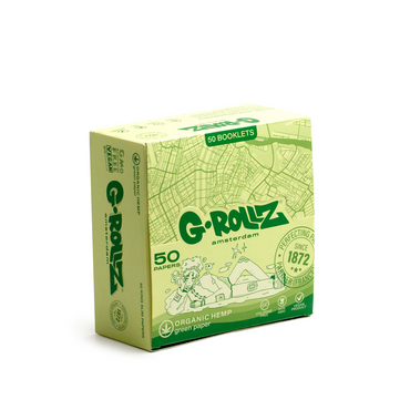 G-ROLLZ KING SIZE ROLLING PAPER 50/50 - ORGANIC HEMP EXTRA THIN - GR04A-DIS