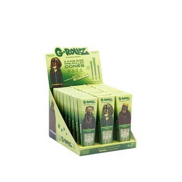 G-ROLLZ CHEECH AND CHONG KING SIZE CONES 3/24 - ORGANIC GREEN HEMP - CC1154KA-DIS