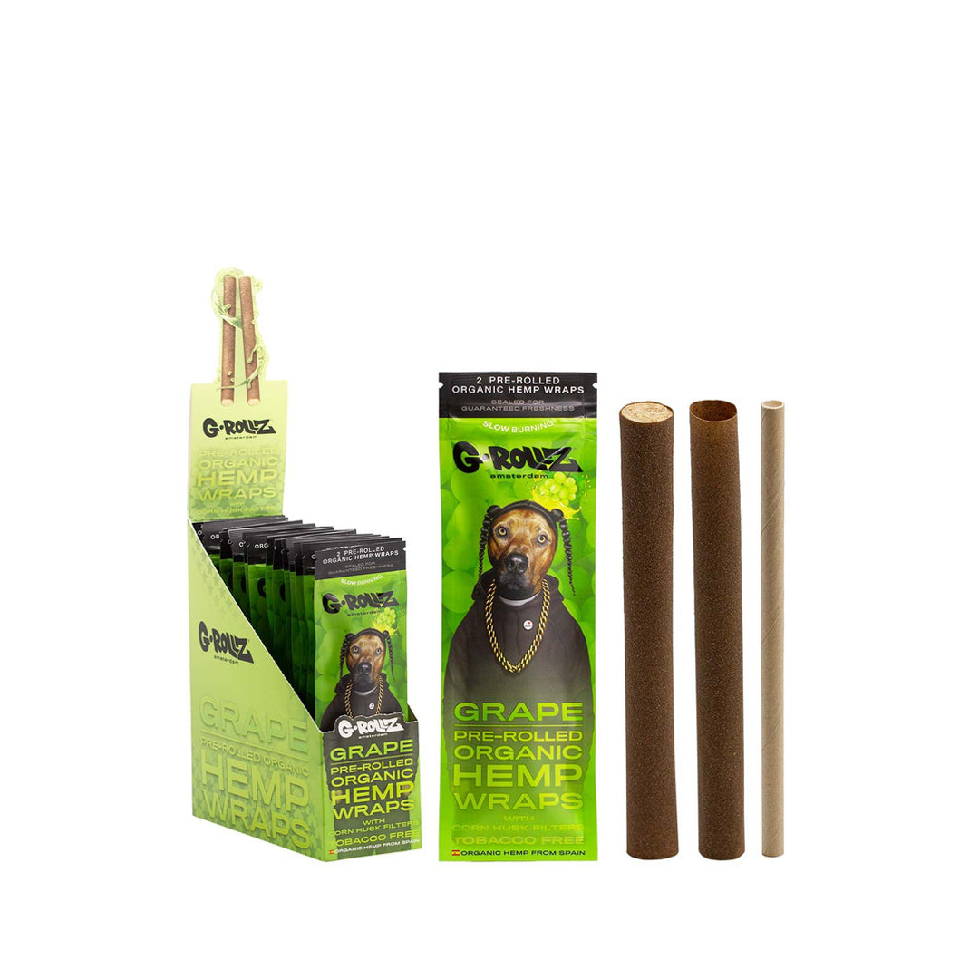 G-ROLLZ PET ROCKS 4X PRE-ROLLED HEMP WRAPS - GRAPE - PR1515D-DIS