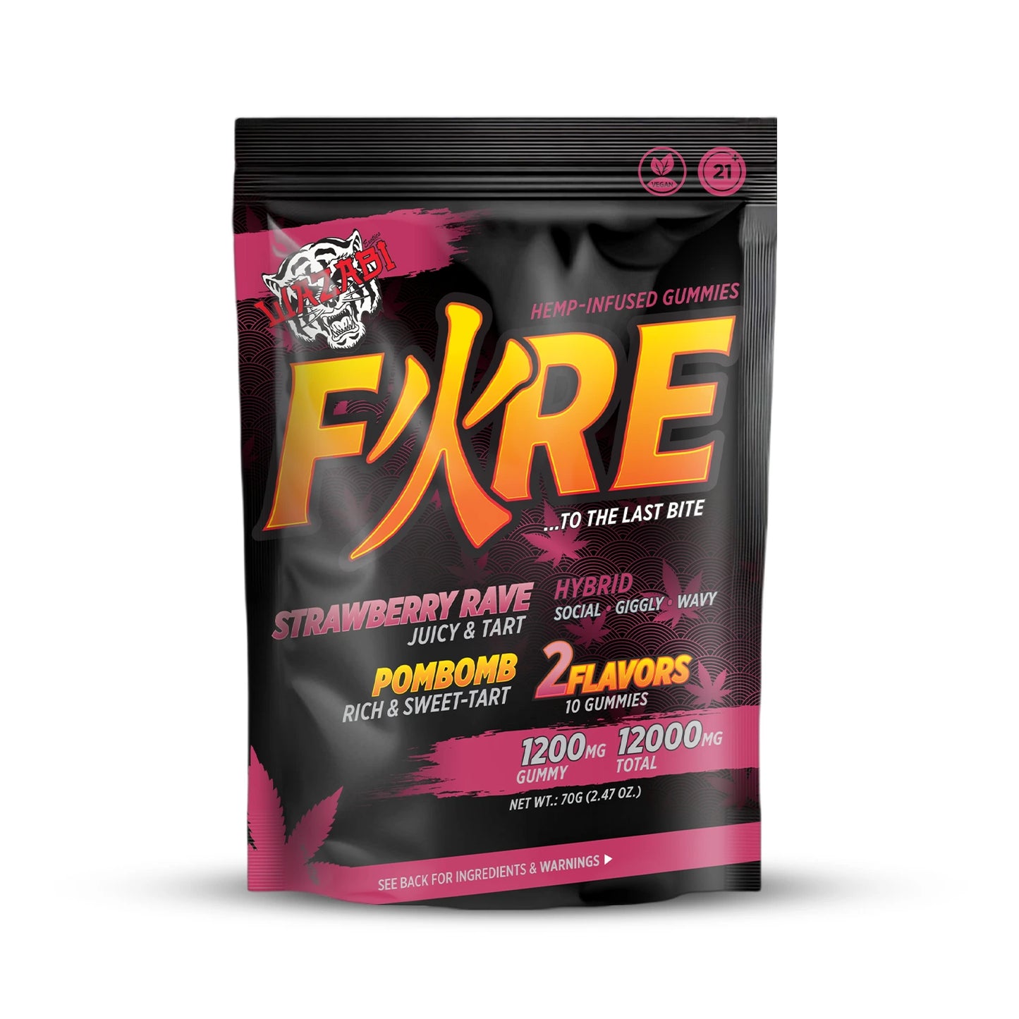 D9 FIRE GUMMIES 1200MG | 2 FLAVORS IN 1