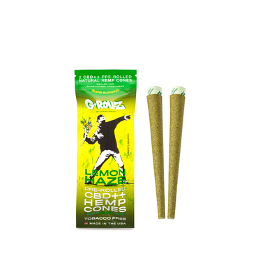 G-ROLLZ BANKSYS GRAFFITI 2X PRE-ROLLED CBD++ HEMP CONES - LEMON HAZE - BG1545C-DIS