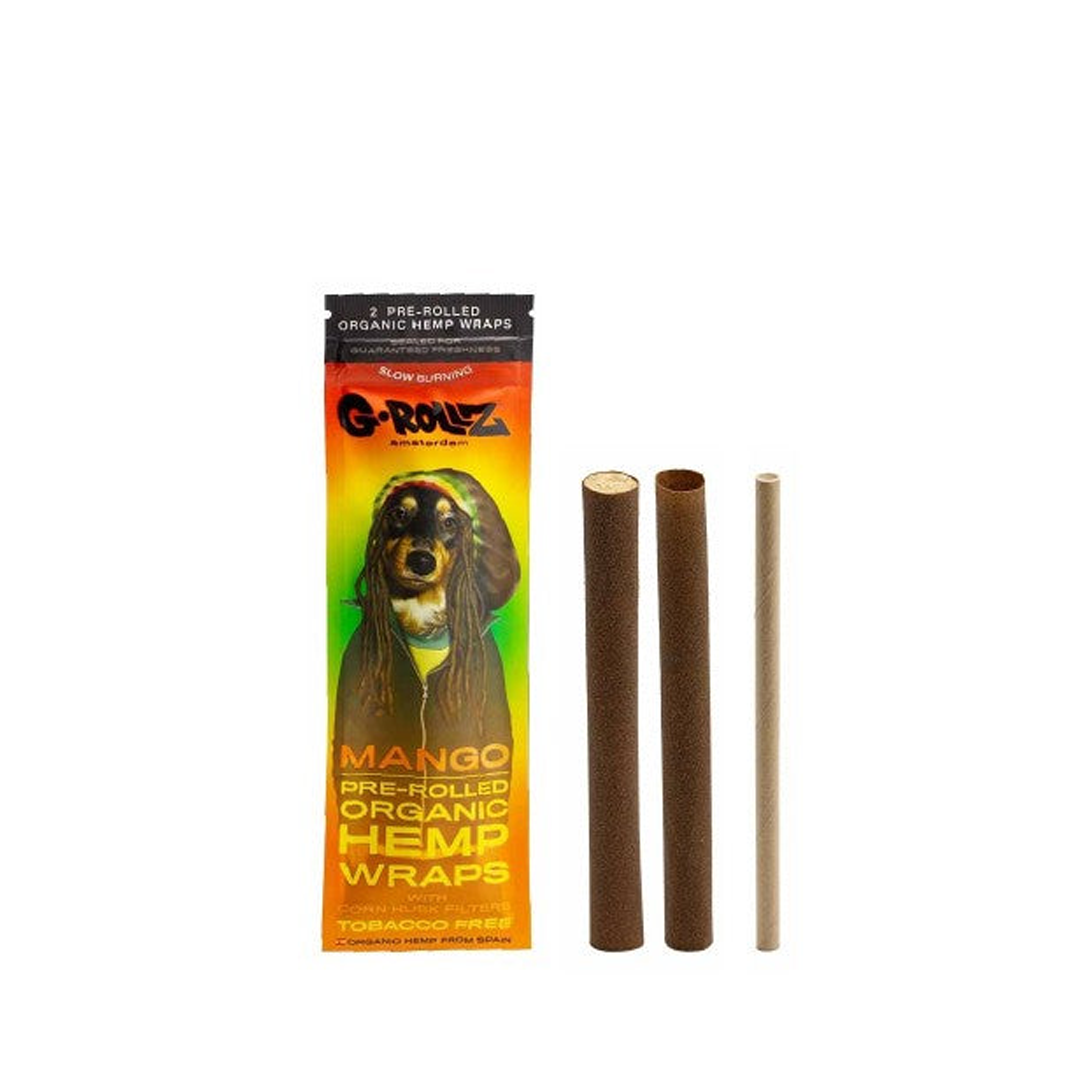 G-ROLLZ PET ROCKS 4X PRE-ROLLED HEMP WRAPS - MANGO - PR1515C-DIS