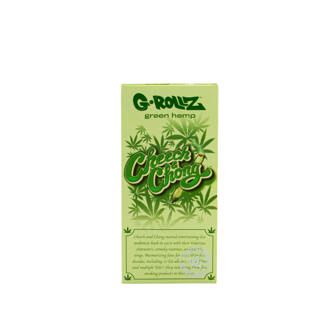 G-ROLLZ CHEECH & CHONG KING SIZE ROLLING PAPER + TIPS & TRAY 16/50 - ORGANIC GREEN HEMP - CC73A-DIS