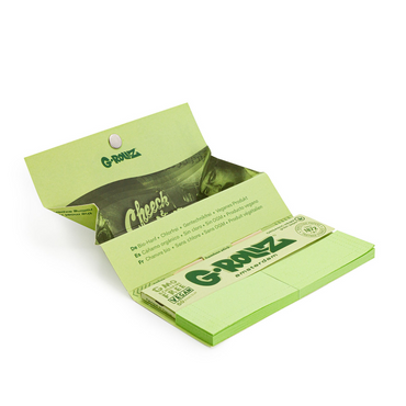 G-ROLLZ CHEECH & CHONG KING SIZE ROLLING PAPER + TIPS & TRAY 16/50 - ORGANIC GREEN HEMP - CC73A-DIS