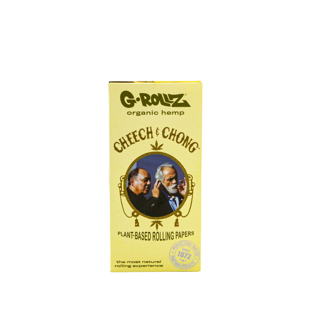 G-ROLLZ CHEECH & CHONG KING SIZE ROLLING PAPER + TIPS & TRAY 16/50 - ORGANIC HEMP EXTRA THIN - CC72A-DIS