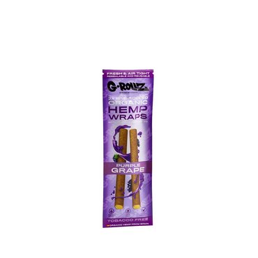 G-ROLLZ 2X PRE-ROLLED HEMP WRAPS - PURPLE GRAPE - GR1520C-DIS