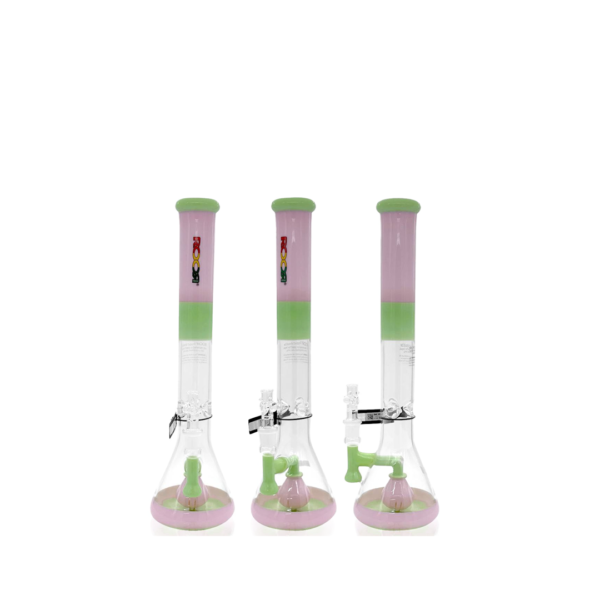 ROOR® TECH FIXED STRAIGHT TUBE BARREL PERC WITH ICE CATCHER MILKY WATERPIPE 18" - 18STFP