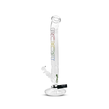 ROOR® CLASSIC BENT NECK STRAIGHT TUBE RAINBOW WATERPIPE 18" - 18B505S