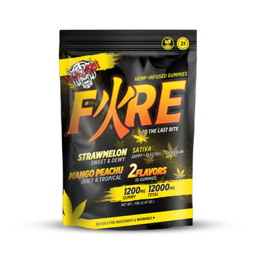 D9 FIRE GUMMIES 1200MG | 2 FLAVORS IN 1