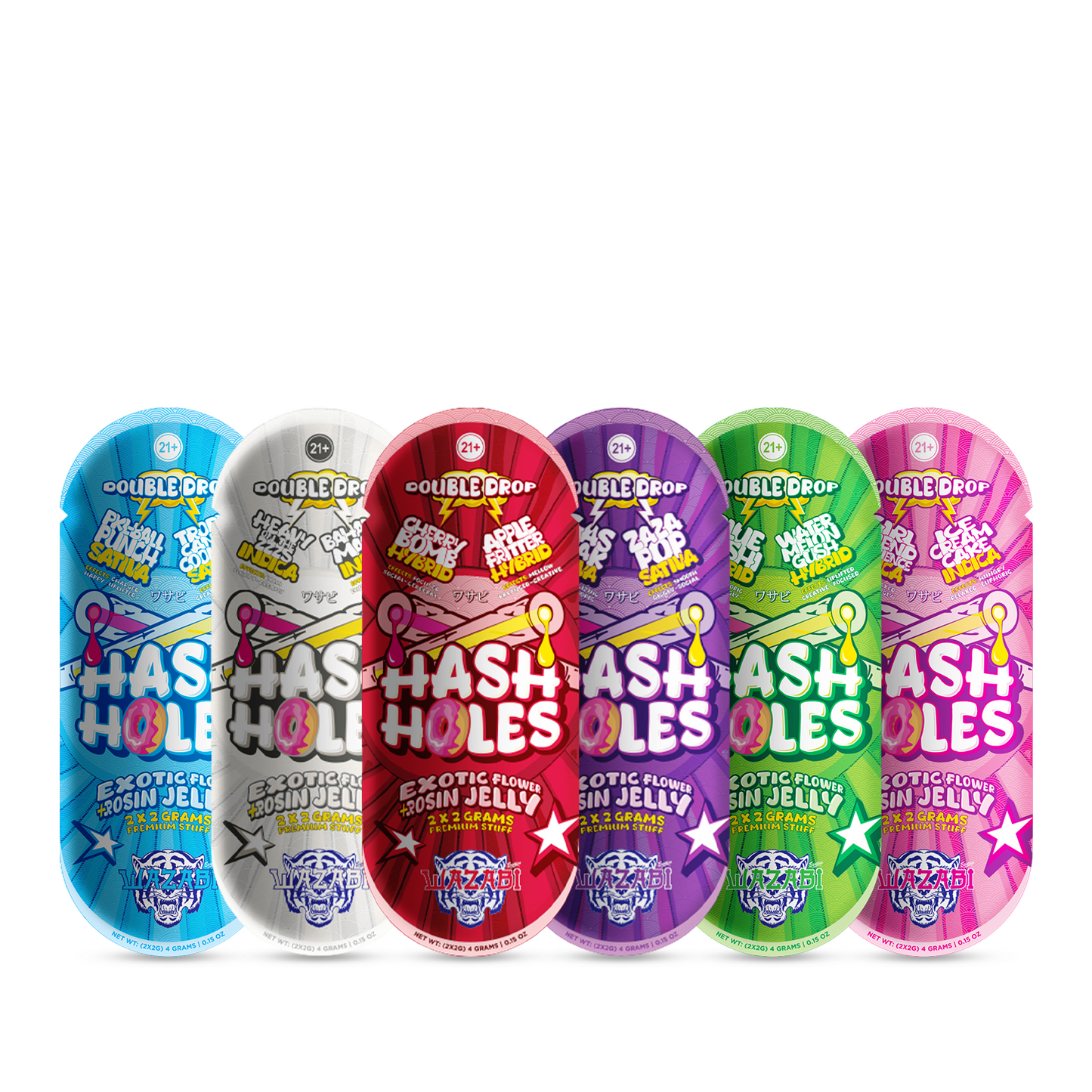 WAZABI EXOTICS 2G HASH HOLE DOUBLE DROP PREROLLS 2CT 10/PK