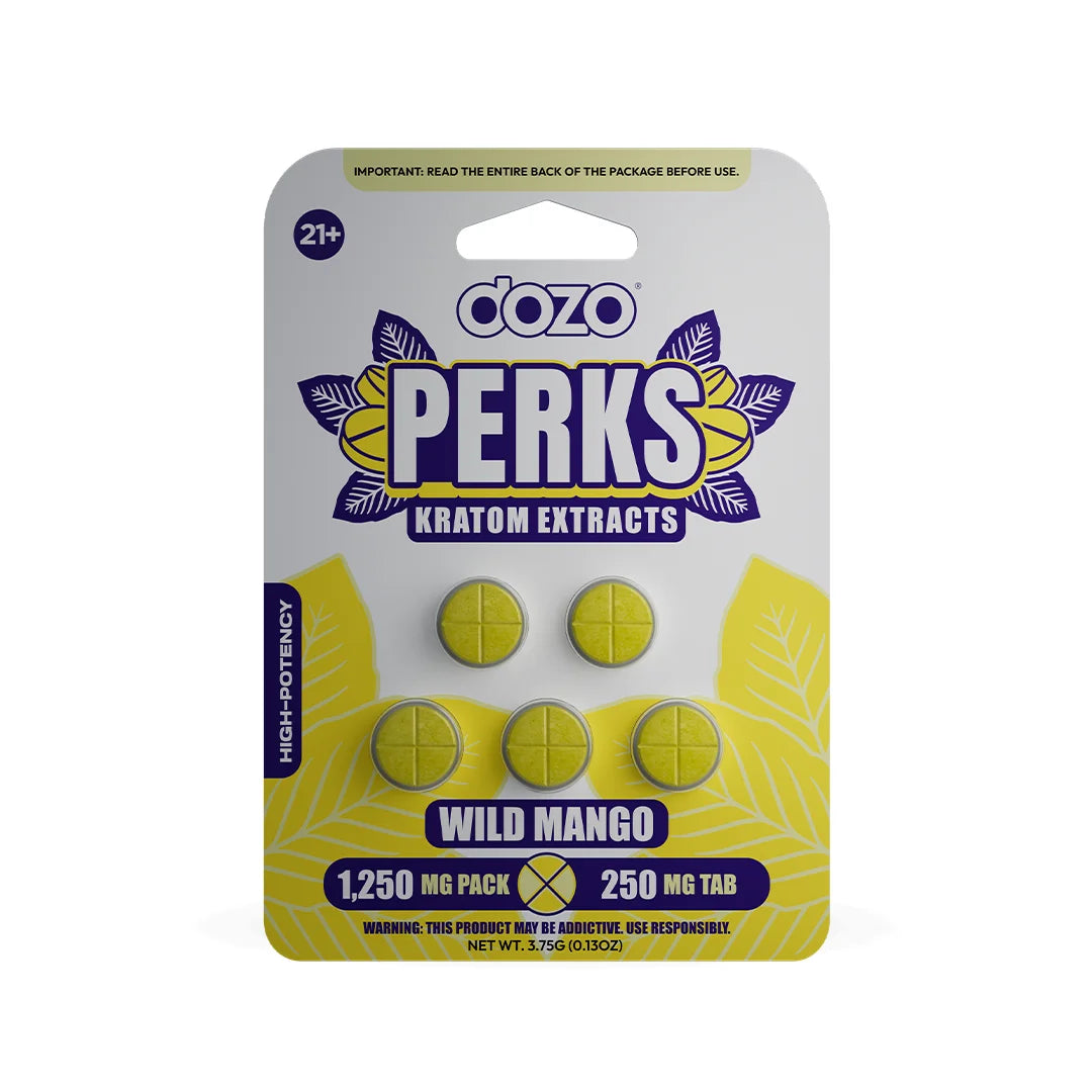 DOZO PERKS KRATOM EXTRACTS 250MG TAB / 1250MG PACK