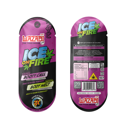 WAZABI EXOTICS 2G ICE ON FIRE LIQUID DIAMOND DOUBLE DROP THC-P PREROLLS 2CT 10/PK