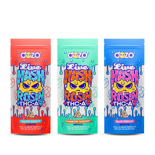 DOZO Live Hash Rosin THC-A Pre Rolls 3G
