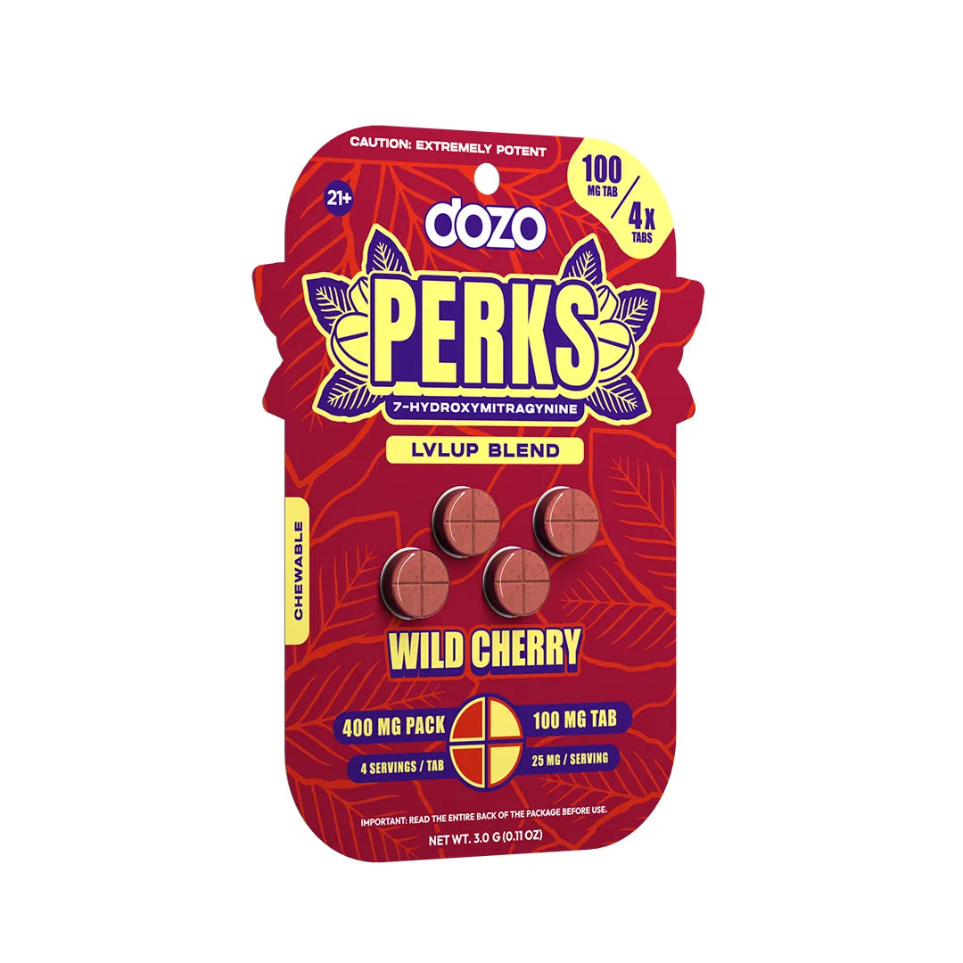 DOZO PERKS 7-HYDROXYMITRAGYNINE 100MG TAB / 400MG PACK