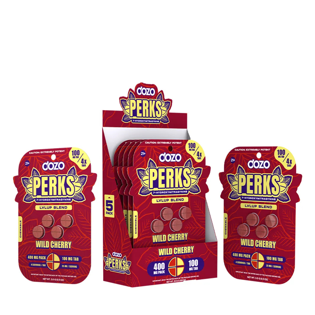 DOZO PERKS 7-HYDROXYMITRAGYNINE 100MG TAB / 400MG PACK