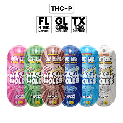 WAZABI EXOTICS 2G HASH HOLE DOUBLE DROP THC-P LIVE ROSIN JELLY PREROLLS 2CT 10/PK