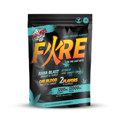 D9 FIRE GUMMIES 1200MG | 2 FLAVORS IN 1