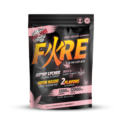 D9 FIRE GUMMIES 1200MG | 2 FLAVORS IN 1