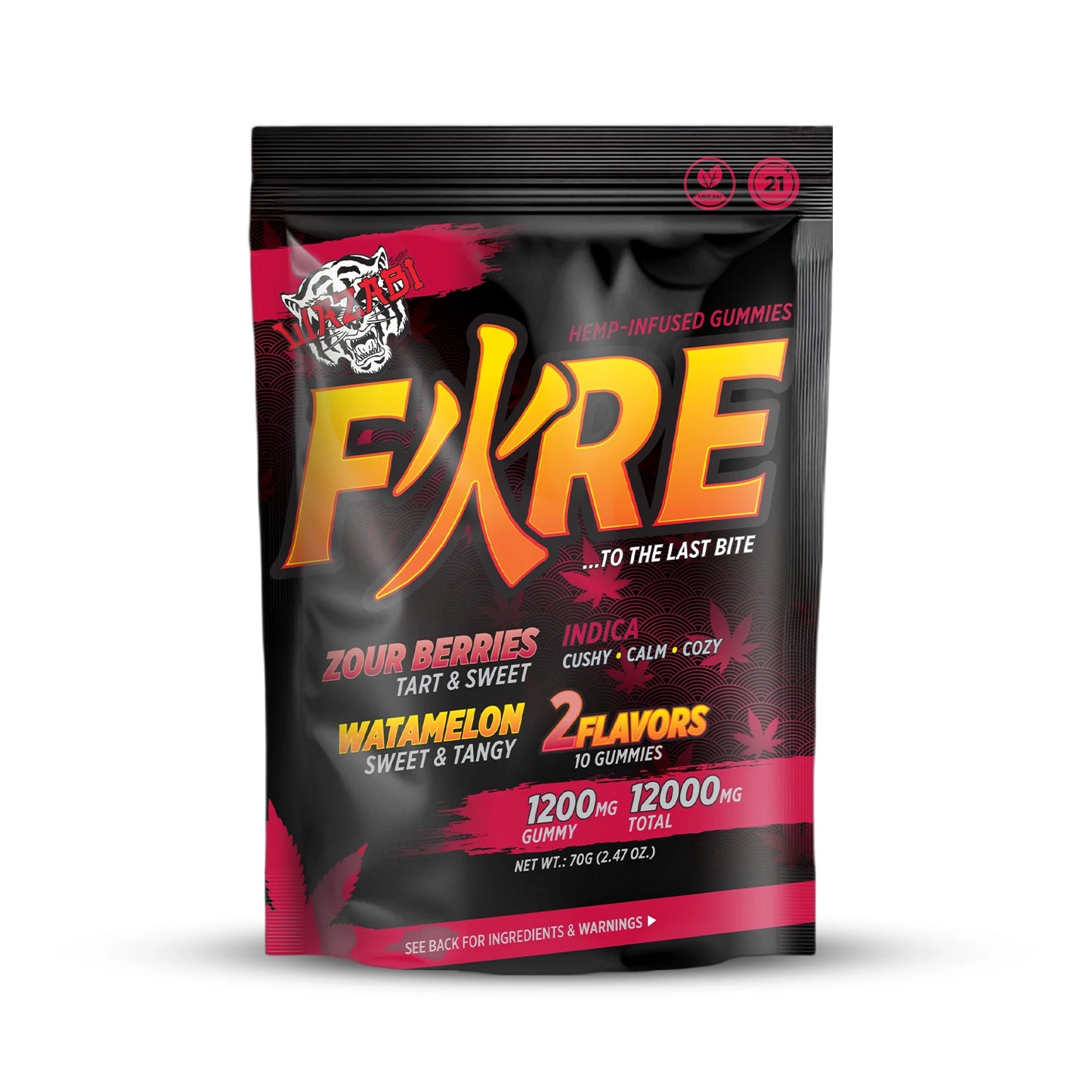 D9 FIRE GUMMIES 1200MG | 2 FLAVORS IN 1