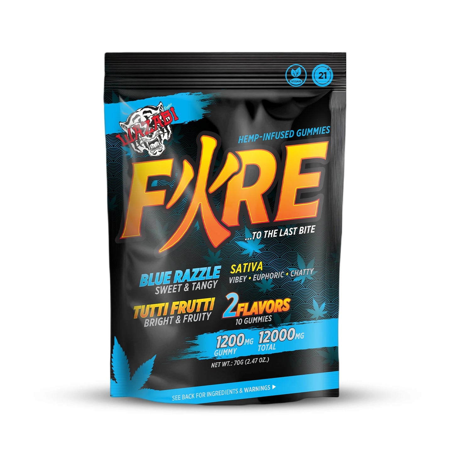 D9 FIRE GUMMIES 1200MG | 2 FLAVORS IN 1