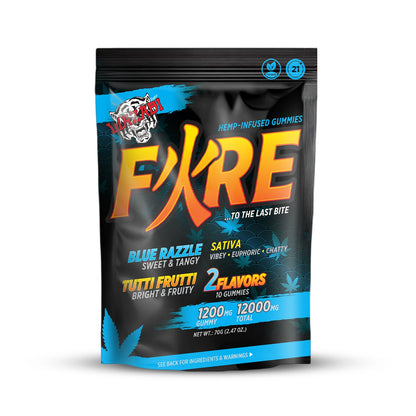 D9 FIRE GUMMIES 1200MG | 2 FLAVORS IN 1