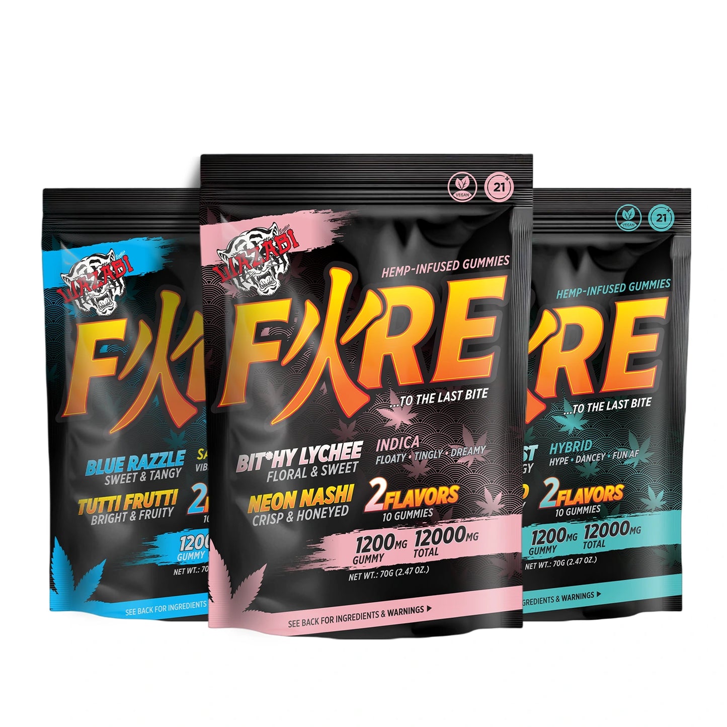 D9 FIRE GUMMIES 1200MG | 2 FLAVORS IN 1